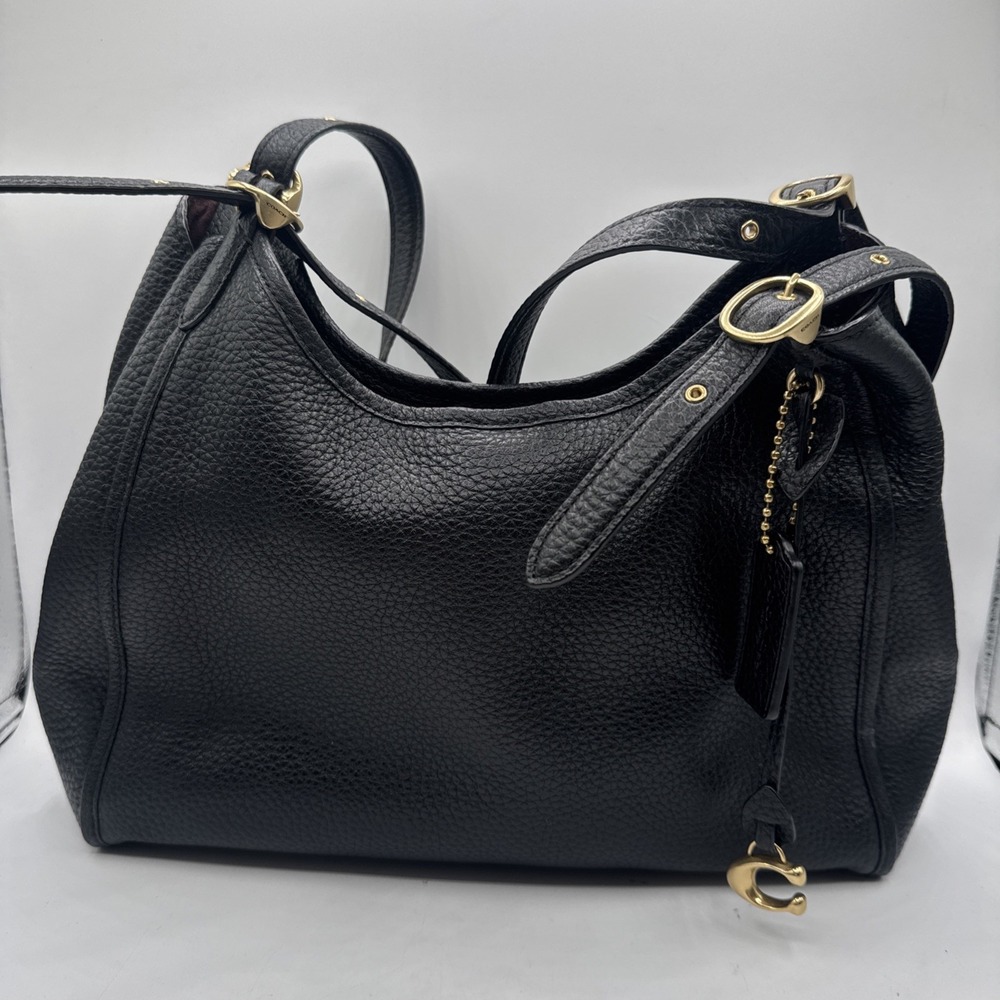Authentic Coach Lori Shoulder Bag - Style C4824 (Black Pebble Leather)